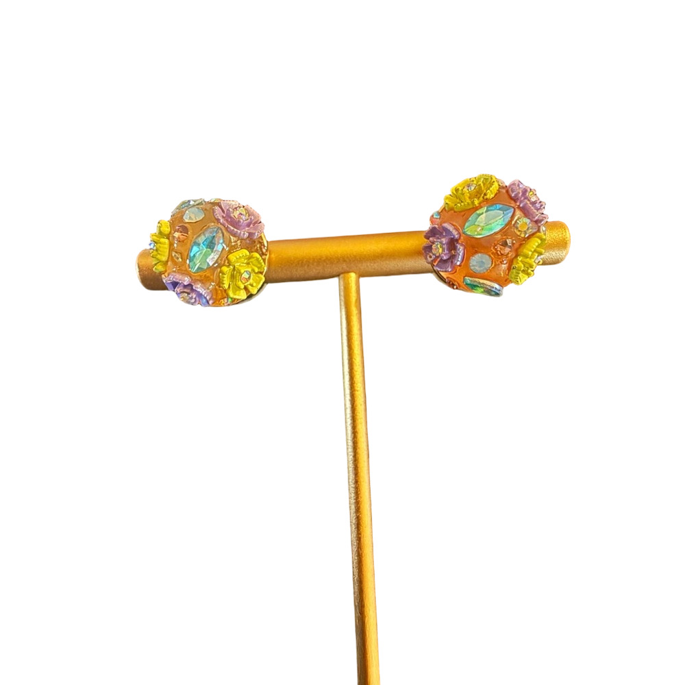 Betsey Johnson Multicolor Floral Earrings